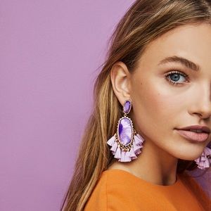 Kendra Scott Cristina Rose Gold Statement Earrings